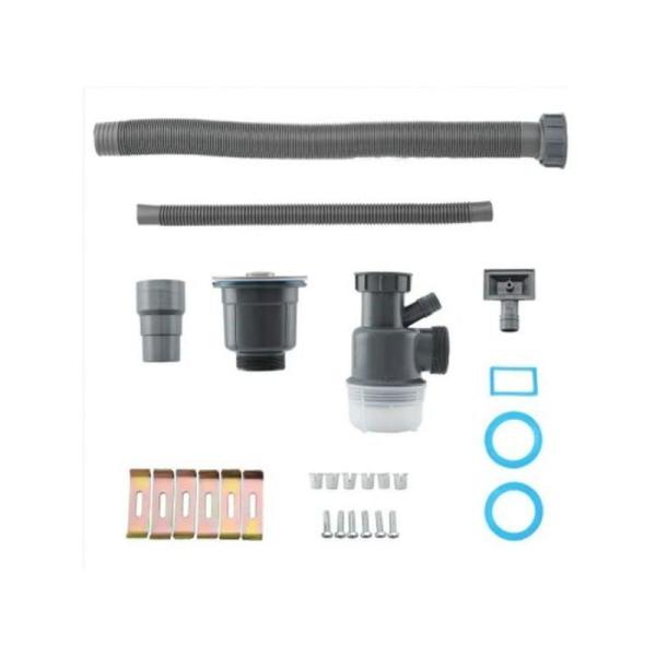 Кухонная мойка Gappo GS4444-6 440x440x215mm 0.8мм с коландером Черный