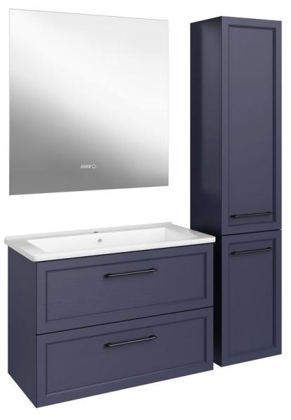 Тумба ASB-Mebel Белмонти 85 Ясень браш софт синий подвесная под умывальник Оскар 85