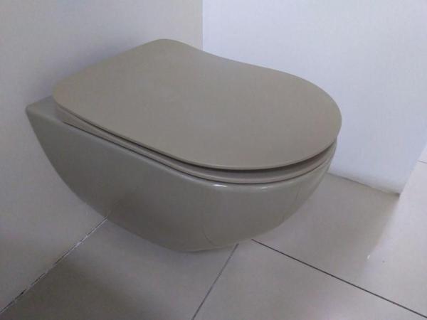 Унитаз CREAVIT FREE FE322 с биде подвесной безободковый, Капучино матовый