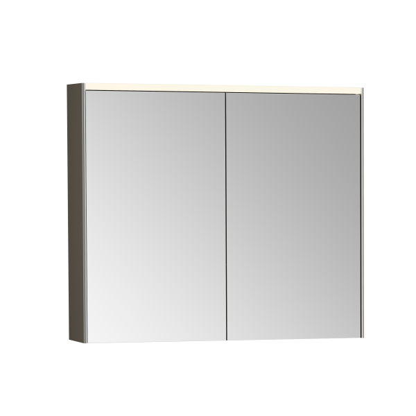 Зеркальный шкаф VitrA Core  66911 80 см брашированный хром с подвесткой