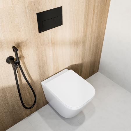Унитаз Kerama Marazzi CUBO КУБО CU.T.wc.02 Торнадо подвесной, с системой смыва торнадо с крепежом и сиденьем, белый глянцевый