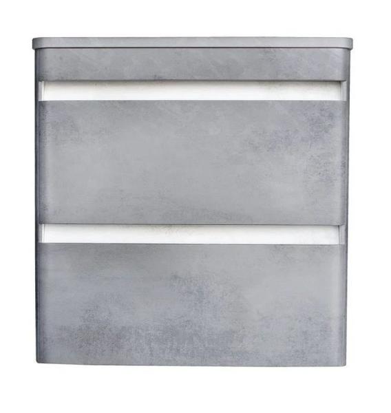 Тумба Style Line Elfante Атлантика 70 подвесная, Люкс бетон темный, (2 ящ.), со столешницей МДФ, PLUS