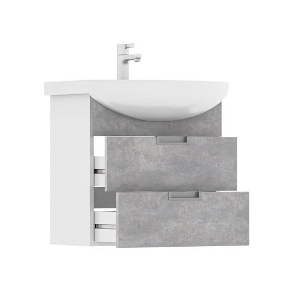 Тумба для ванной Volna Vario Z.70.2Y Цемент подвесная (Балтика) раковина отдельно