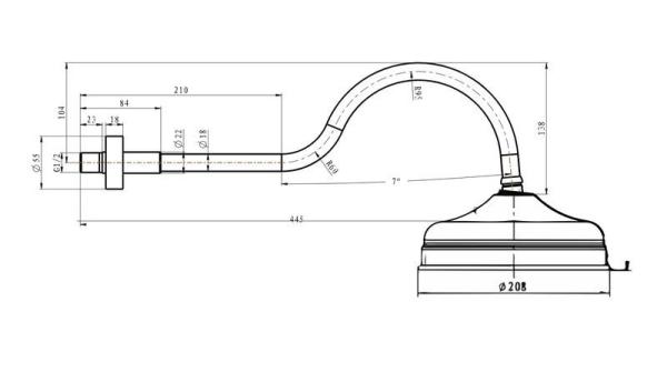 Верхний душ Boheme Imperiale 414 золото (20см)