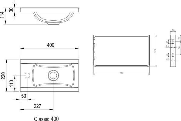 Консоль для умывальника Ravak CLASSIC 400 B14000100P