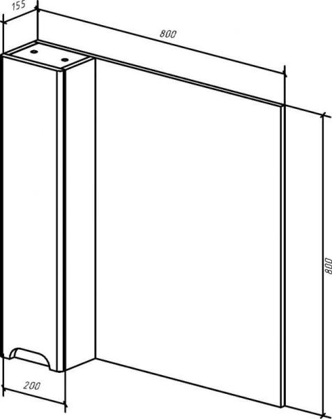 Зеркало-шкаф Bellezza Андрэа 80 L бежевый