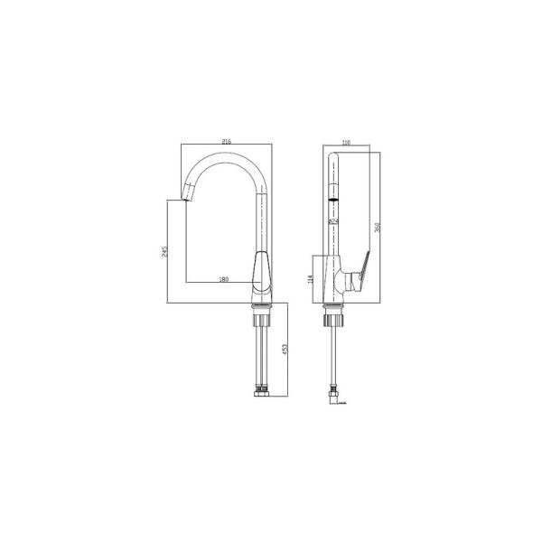 Смеситель Bien Via BE11019103 для кухни хром