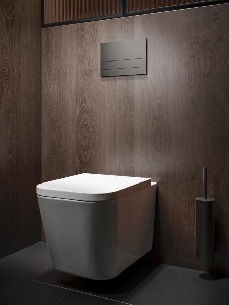Кнопка смыва KNOTLOR DUET BIS109GM, вороненая сталь  (серия 1)