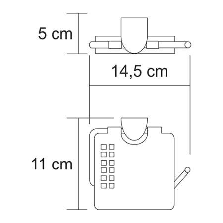 Держатель туалетной бумаги Wasserkraft Kammel K-8325 с крышкой