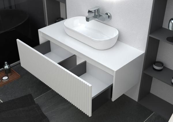 Тумба SANVIT Рольф 1 90 подвесная Белый без раковины