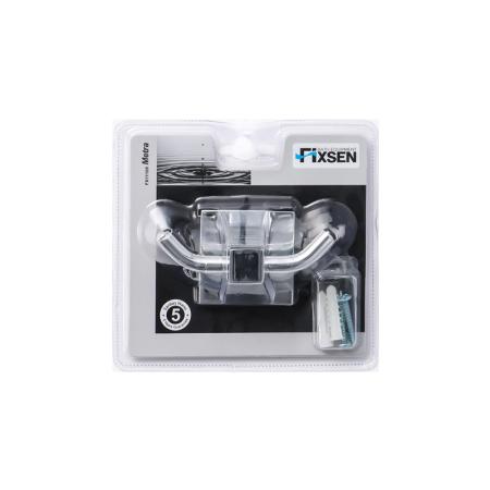 Двойной крючок для ванной FIXSEN METRA FX-11105A, хром