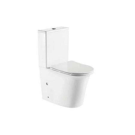 Унитаз Ceramalux 1223A напольный безбодковый с бачком ( GEBERIT ) сиденье микролифт, белый
