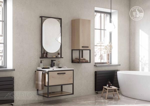 Зеркало AQUATON Лофт Фабрик 50 дуб эндгрейн