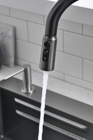 Мойка кухонная Esbano CASCADE-2 750х450х220 оружейная сталь PVD покрытие