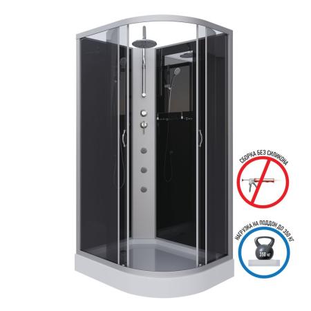 Душевая кабина Niagara NG-3512-14LBKTG 1200х800х2100-2400 низкий поддон 13см стекло тонированное