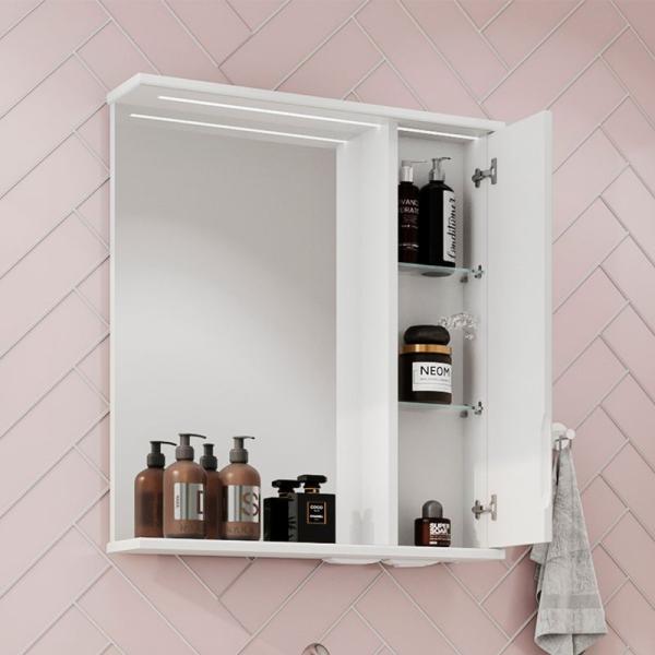 Зеркало-шкаф Volna Adel 60 правый белый глянец