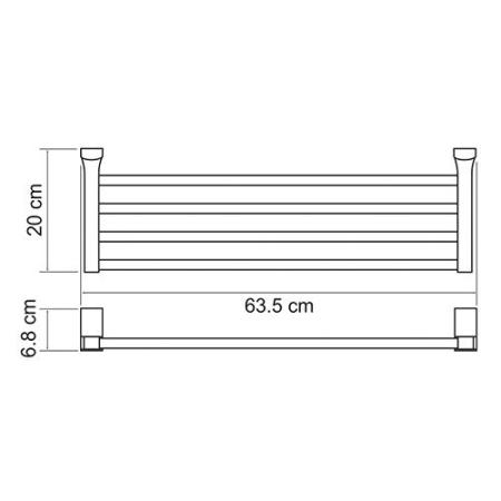 Полка Wasserkraft Leine K-5011WHITE для полотенец