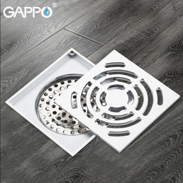 Душевой трап Gappo G81052 хром 100x100мм