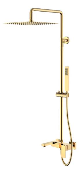 Стойка для душа Boheme Qubic Shine Gold 478-G