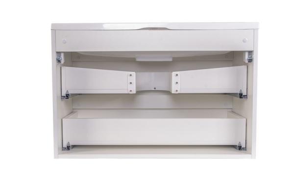 Тумба под раковину Style line El Fante подвесная Бергамо мини 80 (2 ящ.) Люкс антискрейтч белый, PLUS