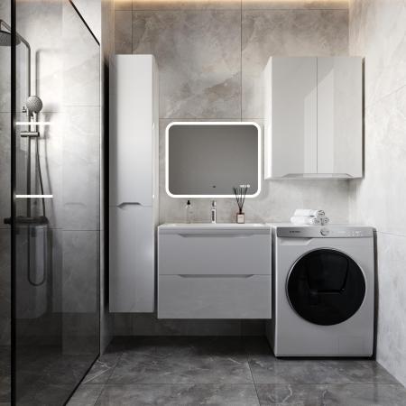 Тумба подвесная Style Line Марелла 70 (2 ящ.) Люкс антискрейтч белый глянец, PLUS