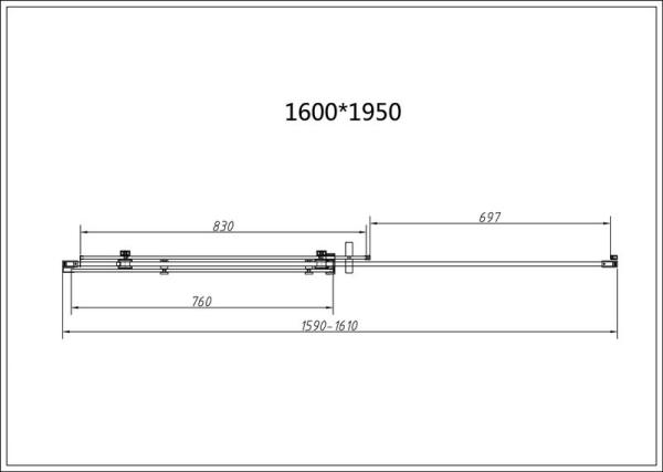 Душевая дверь Vincea Como-N VDS-4CN160CL, 1600, хром, стекло прозрачное