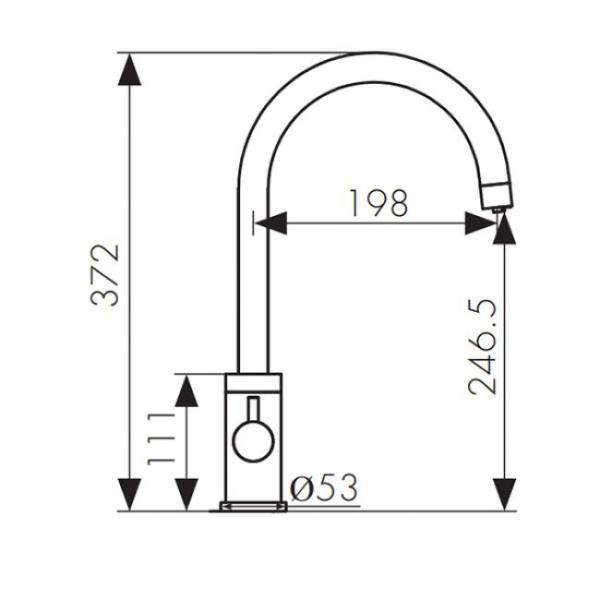 Смеситель для кухни KAISER Merkur (26744) хром