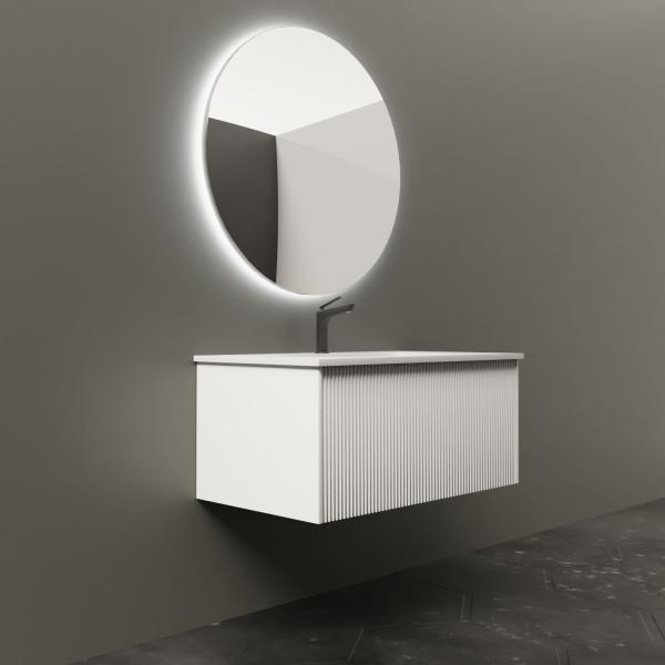 Тумба под раковину LA FENICE TERRA Bianca белая 80 FNC-01-TER-B-80 белый матовый