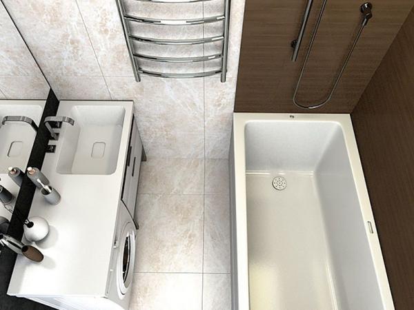 Раковина над стиральной машиной Madera Kamilla 120, правая