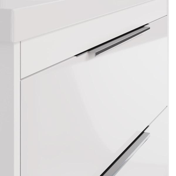 Тумба под раковину Dreja PRIME 60 см, подвесная/напольная, белый глянец 99.9300