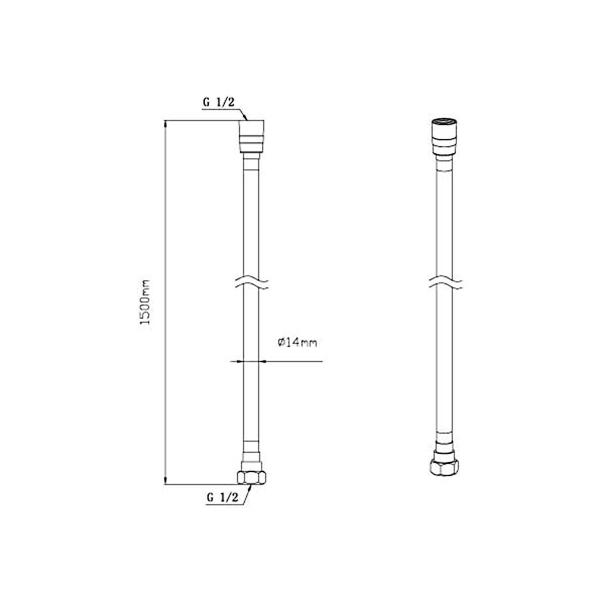 Ручной душ Vincea с шлангом VSHN-42HGM, вороненая сталь