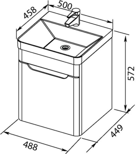 Тумба под раковину Aquanet София 50 белый