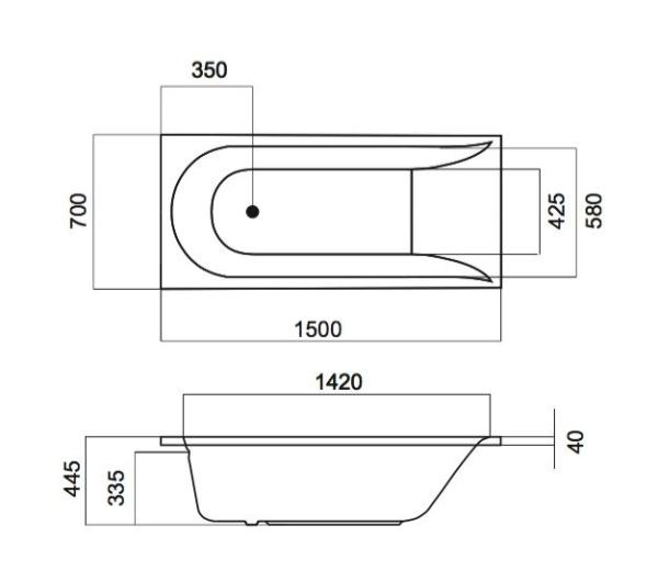 Ванна Am.Pm Spirit W72A-150-070W-A2 150х70 см