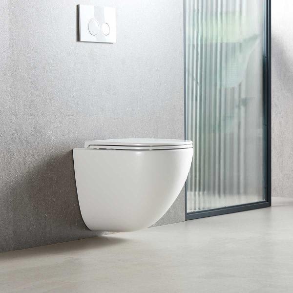 Унитаз подвесной Vincea Tornado Bien VT1-51T безободковый, цвет белый, ультратонкое soft-close сиденье