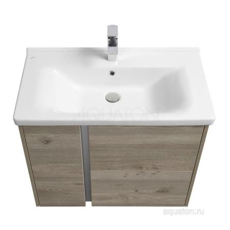 Тумба с раковиной Aquaton Стоун 1A228201SX850 80 с ящиком,сосна арлингтон