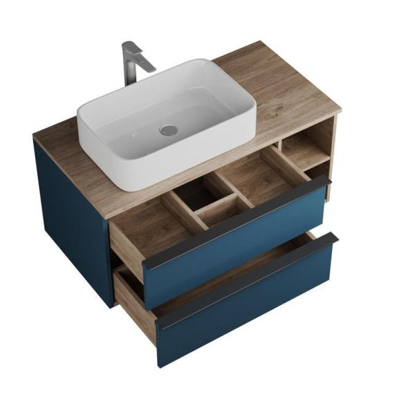 Тумба под раковину VENECIANA SANGRO 100 под наклад.умыв., с 2-мя ящ+ниши, индиго
