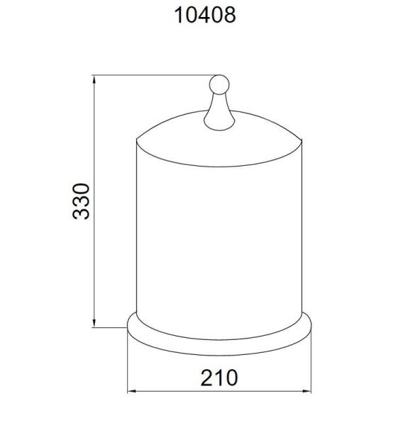 Ведро для мусора Boheme Imperiale 10408 золото