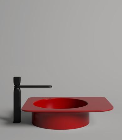 Раковина Salini NINFEA 02 S-Stone покраска RAL матовая 54x45 110521MF накладная