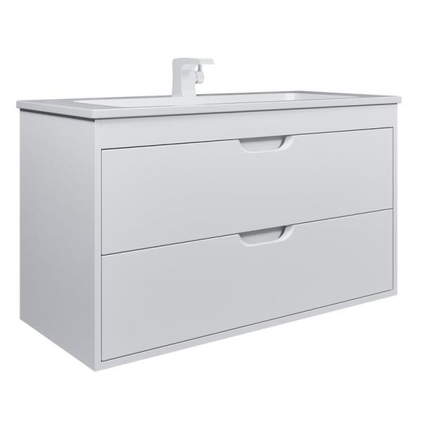 Тумба под раковину для ванной Uperwood Modul 100 см, подвесная, матовая, белая