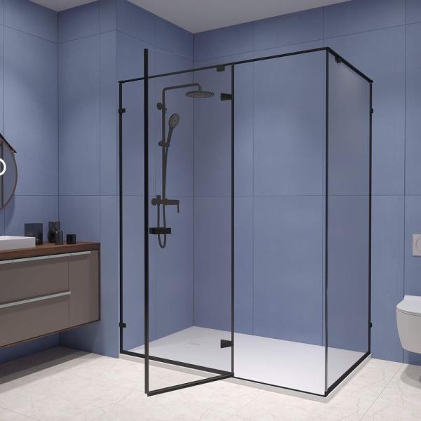 Душевой уголок RGW SV-040B Stilvoll 100x80 Черный матовый прозрачное