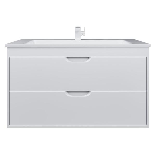 Тумба под раковину для ванной Uperwood Modul 100 см, подвесная, матовая, белая