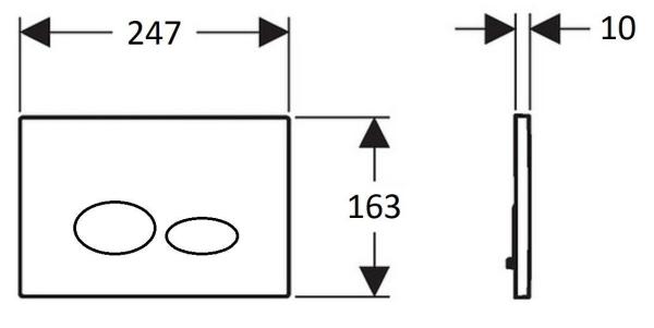 Кнопка для инсталляции CREAVIT DROP АНТРАЦИТ GP2002.04