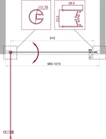 Душевая дверь BelBagno UNO 70 матовое стекло 5 мм профиль хром UNO-B-1-70-P-Cr