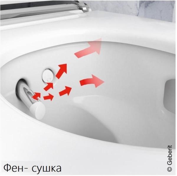 Унитаз Geberit Mera Comfort 146.214.21.1 хром. глянцевая отделка подвесной