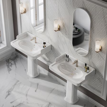 Раковина Kerama Marazzi POMPEI ПОМПЕИ PO.wb.80 подвесная/мебельная 80, белая глянцевая