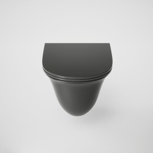 Унитаз Grossman GR-4412MS (485*360*360) подвесной безободковый с тонкой крышкой, черный матовый