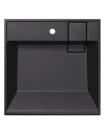 Раковина Uperwood Naomi Quartz RnaomiQuartz60U над стиральной машиной 60*60 см уголь