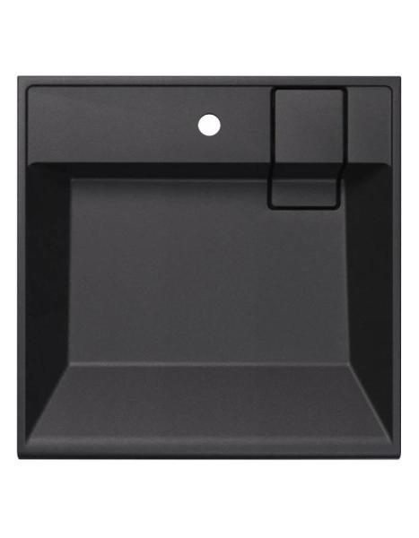 Раковина Uperwood Naomi Quartz RnaomiQuartz60U над стиральной машиной 60*60 см уголь
