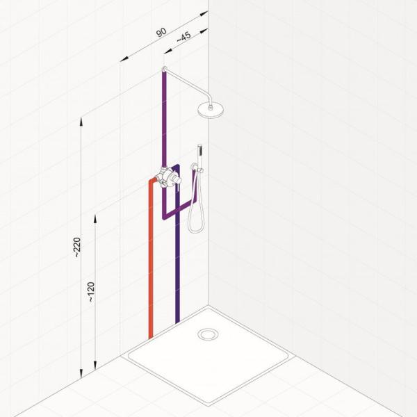 Комплект для душа KLUDI BOZZ 386300576 7 в 1