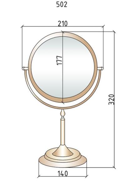 Зеркало настольное Boheme Medici 502 бронза, двустороннее, с троекратным увеличением